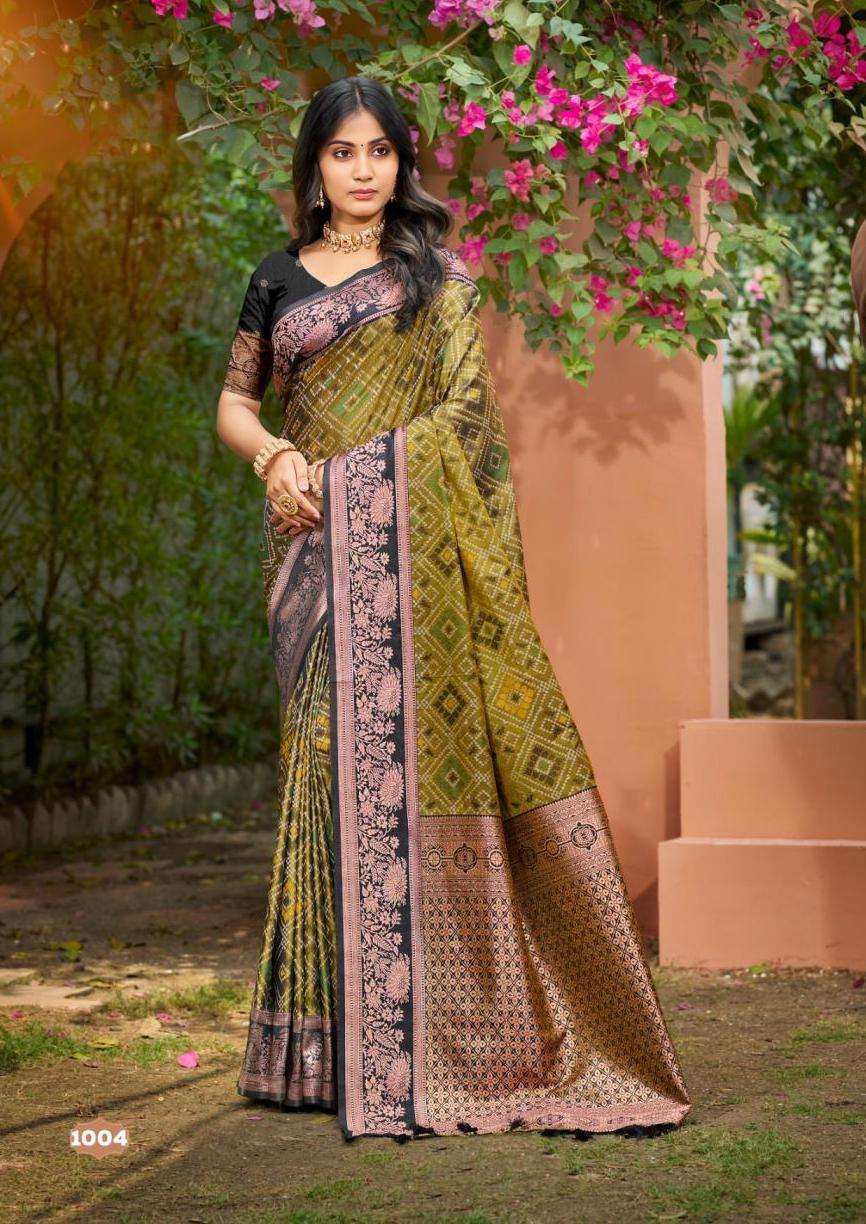 ANARKALI SILK SERIES 1001 TO 1006 SAREE BY BUNAWAT DESIGNER SOFY WEAVING SILK SAREES ARE AVAILABLE AT WHOLESALE PRICE