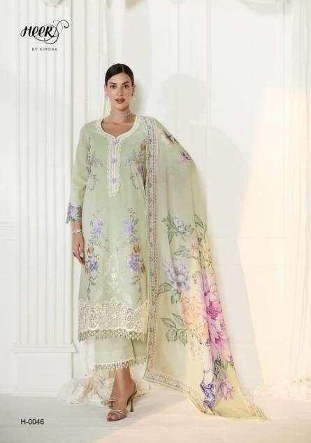 BAROQUE SERIES 0041 TO 0046 BY KIMORA DESIGNER RESHAM EMBROIDERY WORK COTTON LAWN SUITS ARE AVAILABLE AT WHOLESALE PRICE