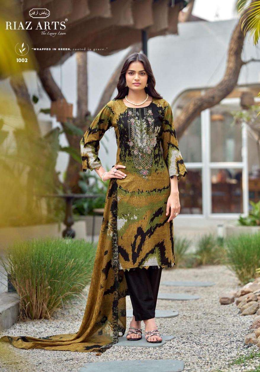 BIN SAEED SERIES 1001 TO 1006 BY RINAZ ARTS DESIGNER PRINTED AND EMBROIDERY WORK CAMBRIC COTTON LAWN SUITS ARE AVAILABLE AT WHOLESALE PRICE