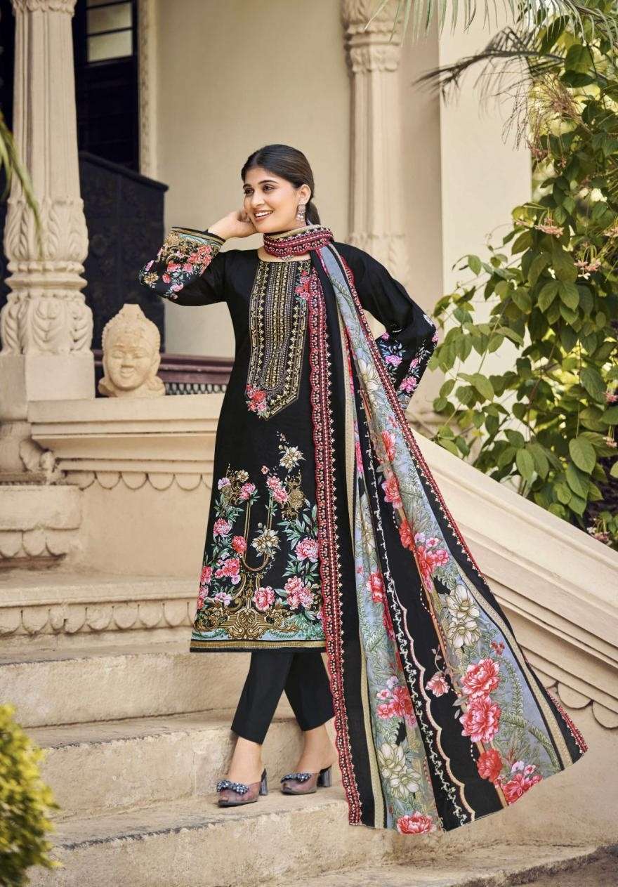 BIN SAEED VOL-15 SERIES 1001 TO 1006 BY RINAZ ARTS DESIGNER PRINTED AND EMBROIDERY WORK COTTON LAWN CAMBRIC SUITS ARE AVAILABLE AT WHOLESALE PRICE
