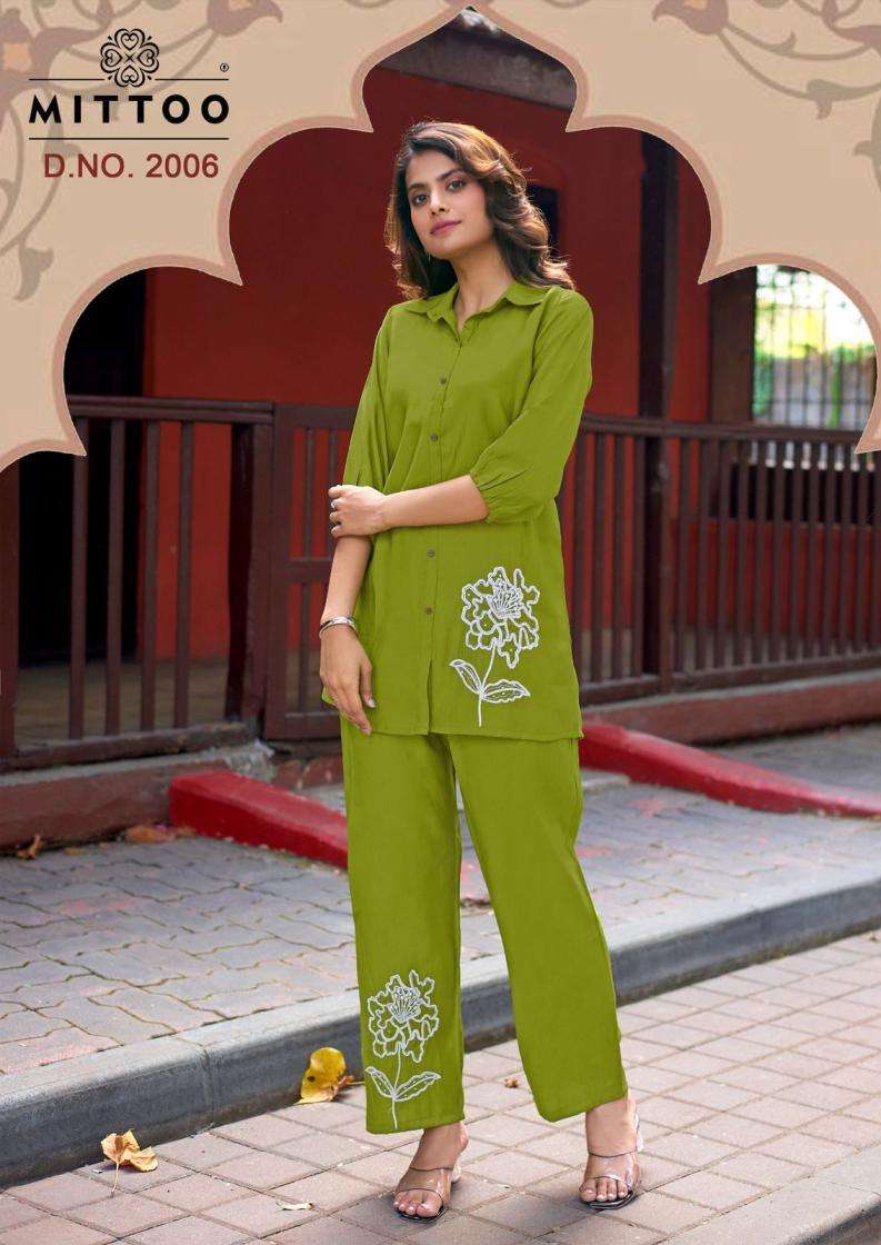 CATWALK SERIES 2001 TO 2006 BY MITTO DESIGNER THREAD AND HAND WORK VISCOSE WEAVING CO ORD SETS ARE AVAILABLE AT WHOLESALE PRICE