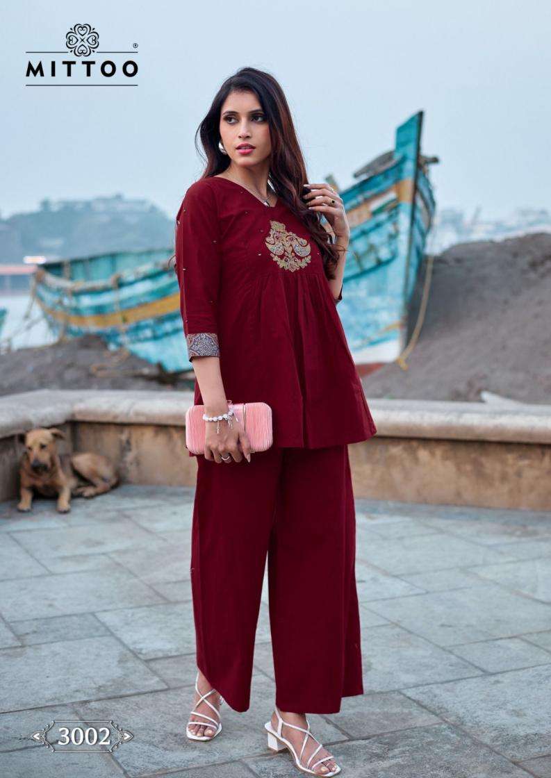 CCOTTON CANDY SERIES 3001 TO 3004 BY MITTO DESIGNER HAND WORK AND THREAD WORK DHABU COTTON CO ORD SETS ARE AVAILABLE AT WHOLESALE PRICE