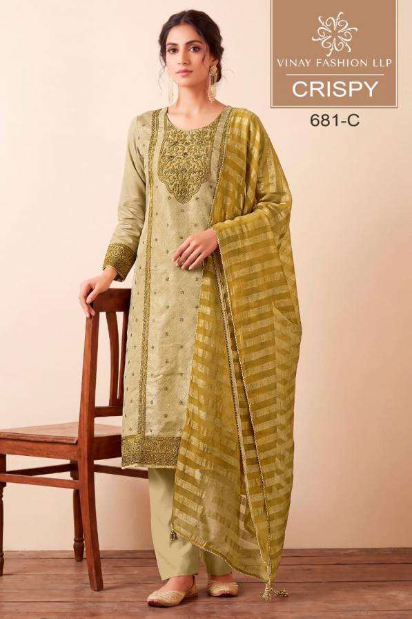 CRISPY SERIES 681 BY VINAY DESIGNER VISCOSE SHIMMER WOVEN SUITS ARE AVAILABLE AT WHOLESALE PRICE