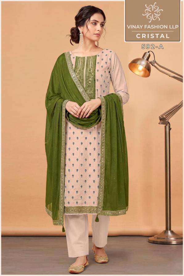 CRISTAL SERIES 522 BY VINAY DESIGNER KANJIWARAM SILK JACQUARD SUITS ARE AVAILABLE AT WHOLESALE PRICE