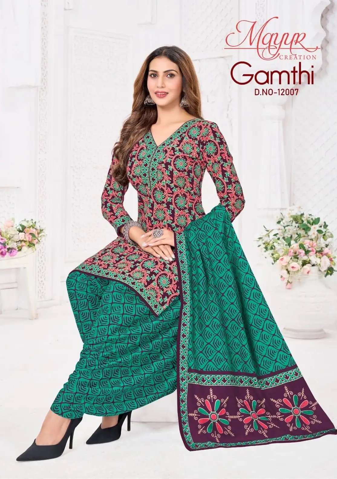 GAMTHI VOL-12 SERIES 12001 TO 12010 BY MAYUR DESIGNER PRINTED COTTON SUITS ARE AVAILABLE AT WHOLESALE PRICE