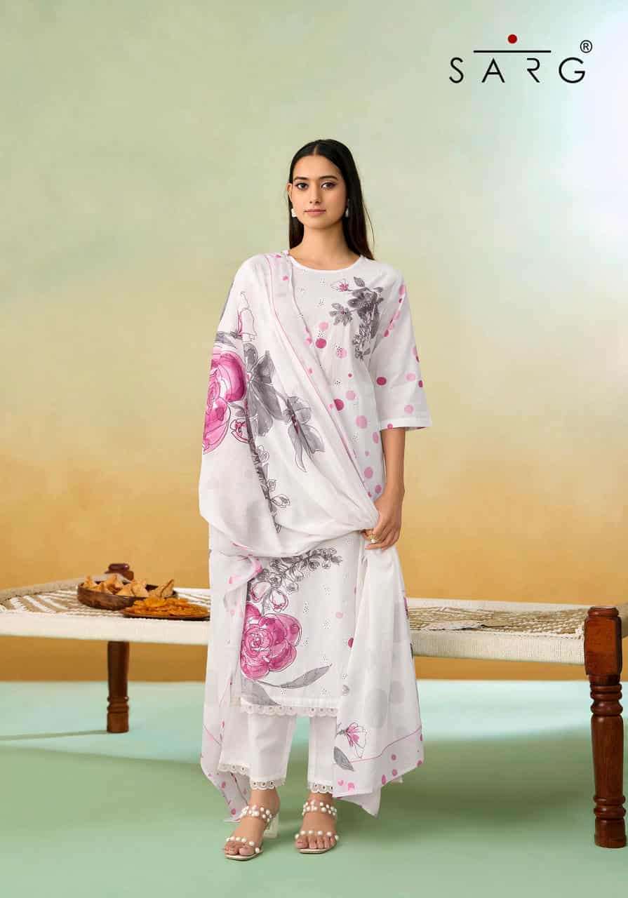 GUPSHUP SERIES 900 BY SARG DESIGNER DIGITAL PRINTED WITH EMBROIDERY AND HAND WORK COTTON SUITS ARE AVAILABLE AT WHOLESALE PRICE