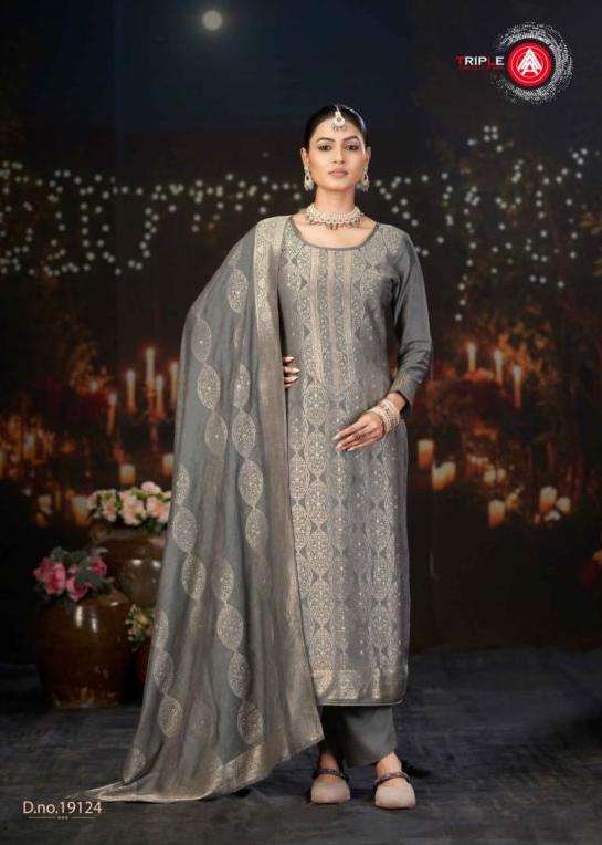 HANSHIKA VOL-6 SERIES 19121 TO 19126 BY TRIPLE A DESIGNER VISCOSE MUSLIN JACQUARD SUITS ARE AVAILABLE AT WHOLESALE PRICE
