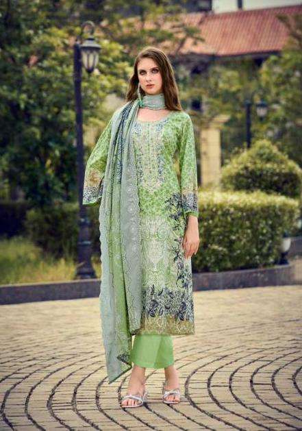 HIMSA SERIES 1001 TO 1008 BY RINAZ ARTS DESIGNER PRINTED AND EMBROIDERY WORK COTTON CAMBRIC LAWN SUITS ARE AVAILABLE AT WHOLESALE PRICE