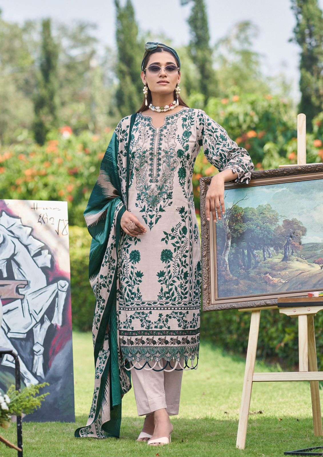 JAZMIN LAWN VOL-2 SERIES 2001 TO 2006 BY COSMOS DESIGNER PRINTED AND WORK LAWN COTTON SUITS ARE AVAILABLE AT WHOLESALE PRICE