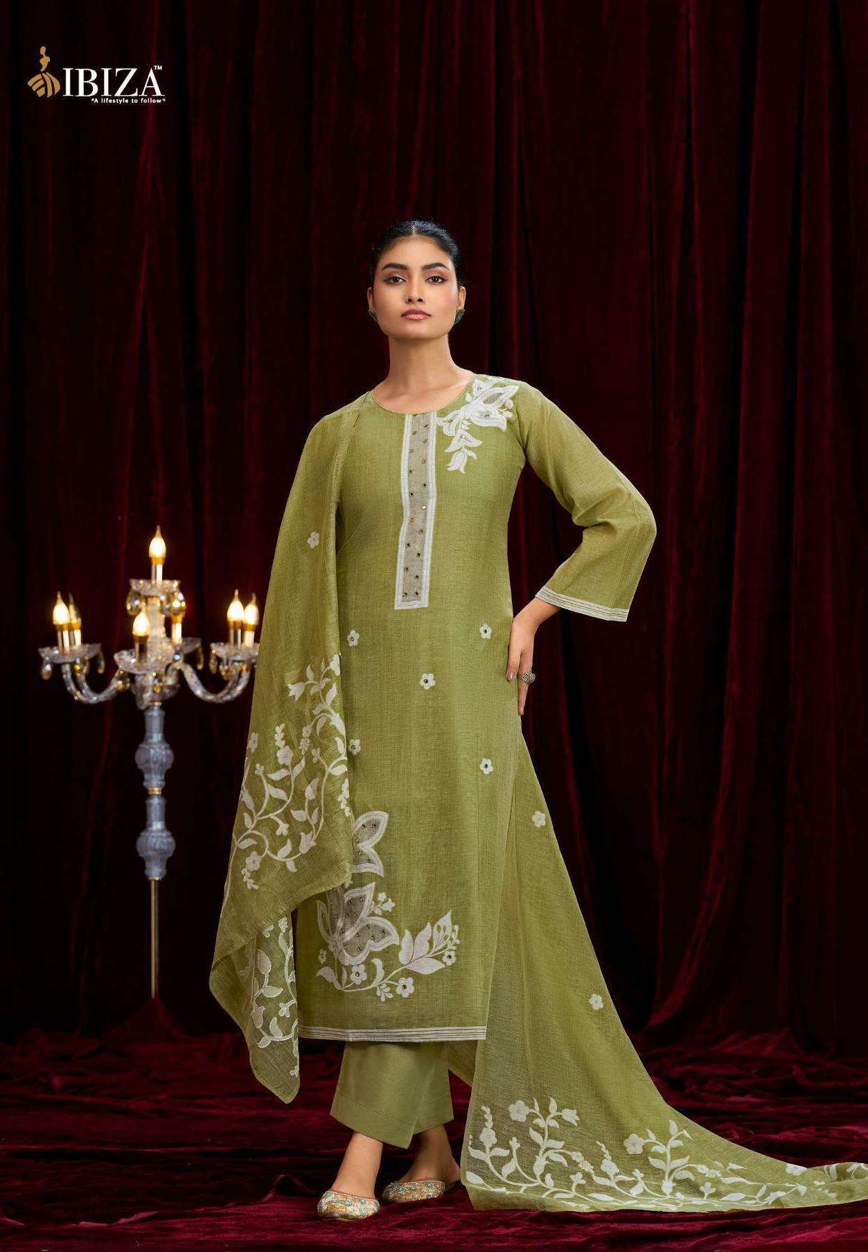 KAIFIYA SERIES 5121 TO 5124 BY IBIZA DESIGNER HAND WORK LINEN JACQUARD SUITS ARE AVAILABLE AT WHOLESALE PRICE