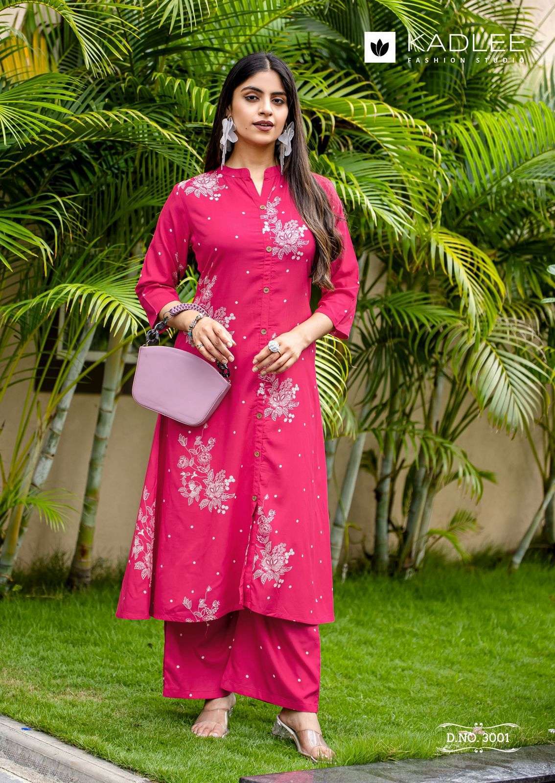 KARNEE SERIES 3001 TO 3006 BY KADLEE DESIGNER PRINTED RAYON KURTI WITH PLAZZO ARE AVAILABLE AT WHOLESALE PRICE