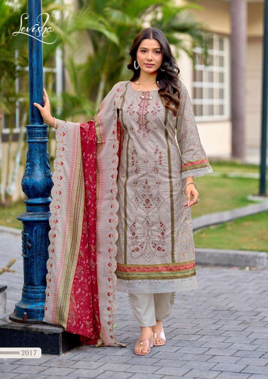 MADHUBALA VOL-14 SERIES 2013 TO 2020 BY LEVISHA DESIGNER CAMBRIC LAWN COTTON PRINTED AND WORK SUITS ARE AVAILABLE AT WHOLESALE PRICE