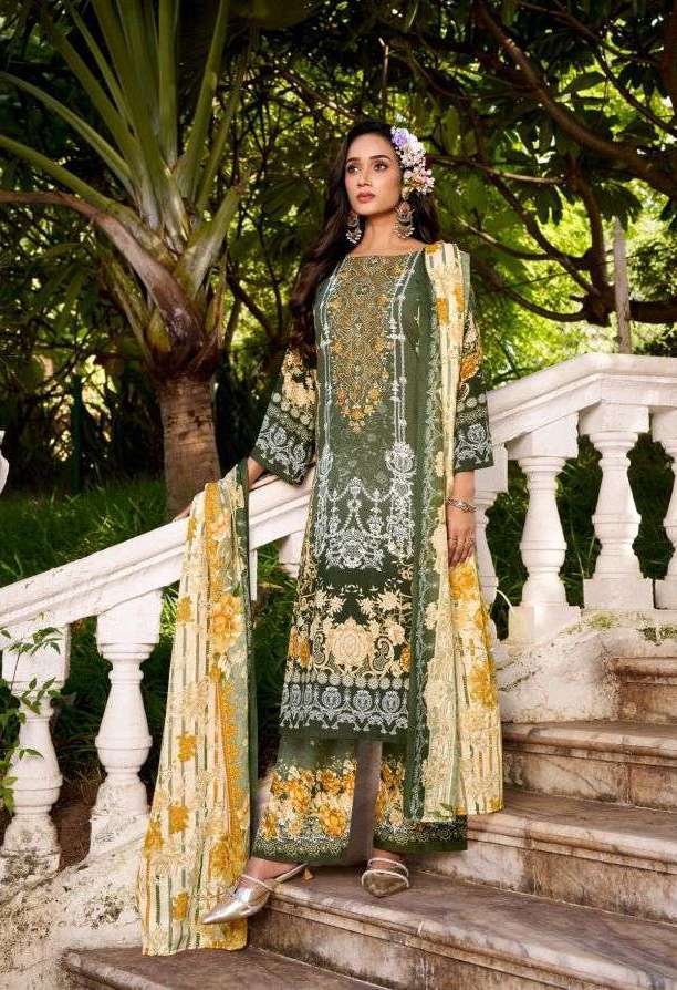 MAHIRA VOL-9 SERIES 1144 BY ROMANI DESIGNER DIGITAL PRINTED AND EMBROIDERY WORK SOFT COTTON SUITS ARE AVAILABLE AT WHOLESALE PRICE