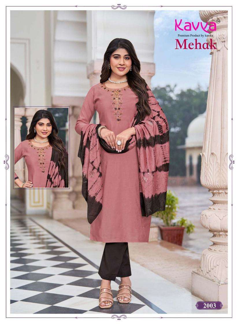 MEHAK VOL-2 SERIES 2001 TO 2010 BY KAVYA DESIGNER WORK ROMAN SILK TOP WITH BOTTOM AND DUPATTA ARE AVAILABLE AT WHOLESALE PRICE