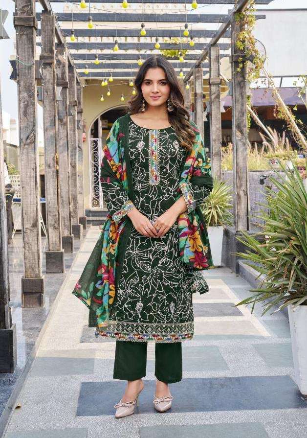 MIHIKA SERIES 716 BY ZULFAT DESIGNER EMBROIDERY WORK COTTON SUITS ARE AVAILABLE AT WHOLESALE PRICE
