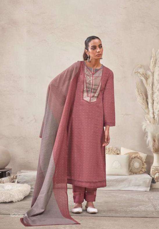 MINARAA SERIES 15331 BY OMTEX DESIGNER PRINTED WITH EMBROIDERY PATCH AND HAND WORK COTTON LAWN SUITS ARE AVAILABLE AT WHOLESALE PRICE