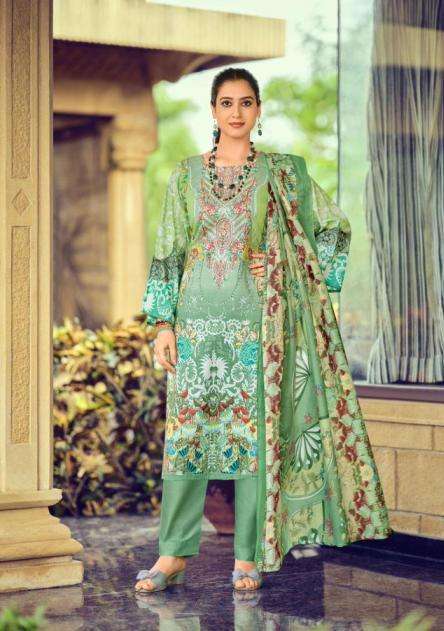 MUSAFIR VOL-36 SERIES 1001 TO 1006 BY RINAZ ARTS DESIGNER DIGITAL PRINTED AND EMBROIDERY WORK CAMBRIC COTTON LAWN SUITS ARE AVAILABLE AT WHOLESALE PRICE