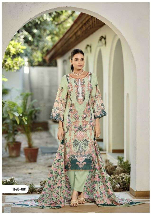 NAFISA VOL-2 SERIES 1140 BY ROMANI DESIGNER DIGITAL PRINTED AND EMBROIDERY WORK SOFT COTTON SUITS ARE AVAILABLE AT WHOLESALE PRICE