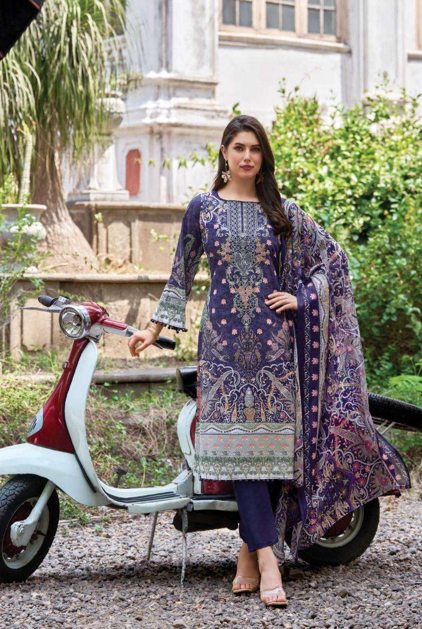 NAIRA VOL-141 SERIES 977 BY BELLIZA DESIGNER PRINTED AND WORK COTTON SUITS ARE AVAILABLE AT WHOLESALE PRICE