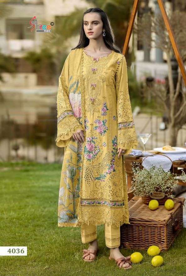 OMBRE LAWN COLLECTION 25 VOL-6 NX SERIES 4031 TO 4036 BY SHREE FABS DESIGNER EMBROIDERY WORK COTTON SUITS ARE AVAILABLE AT WHOLESALE PRICE