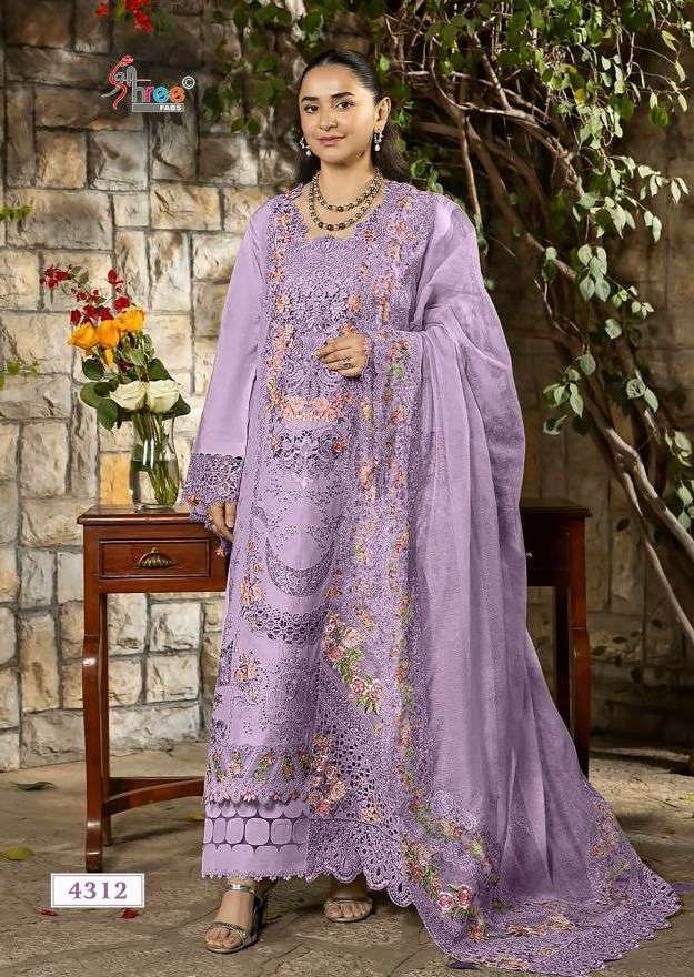 OMBRE PREMIUM VOL-10 SERIES 4311 TO 4316 BY SHREE FABS DESIGNER EMBROIDERY WORK COTTON SUITS ARE AVAILABLE AT WHOLESALE PRICE