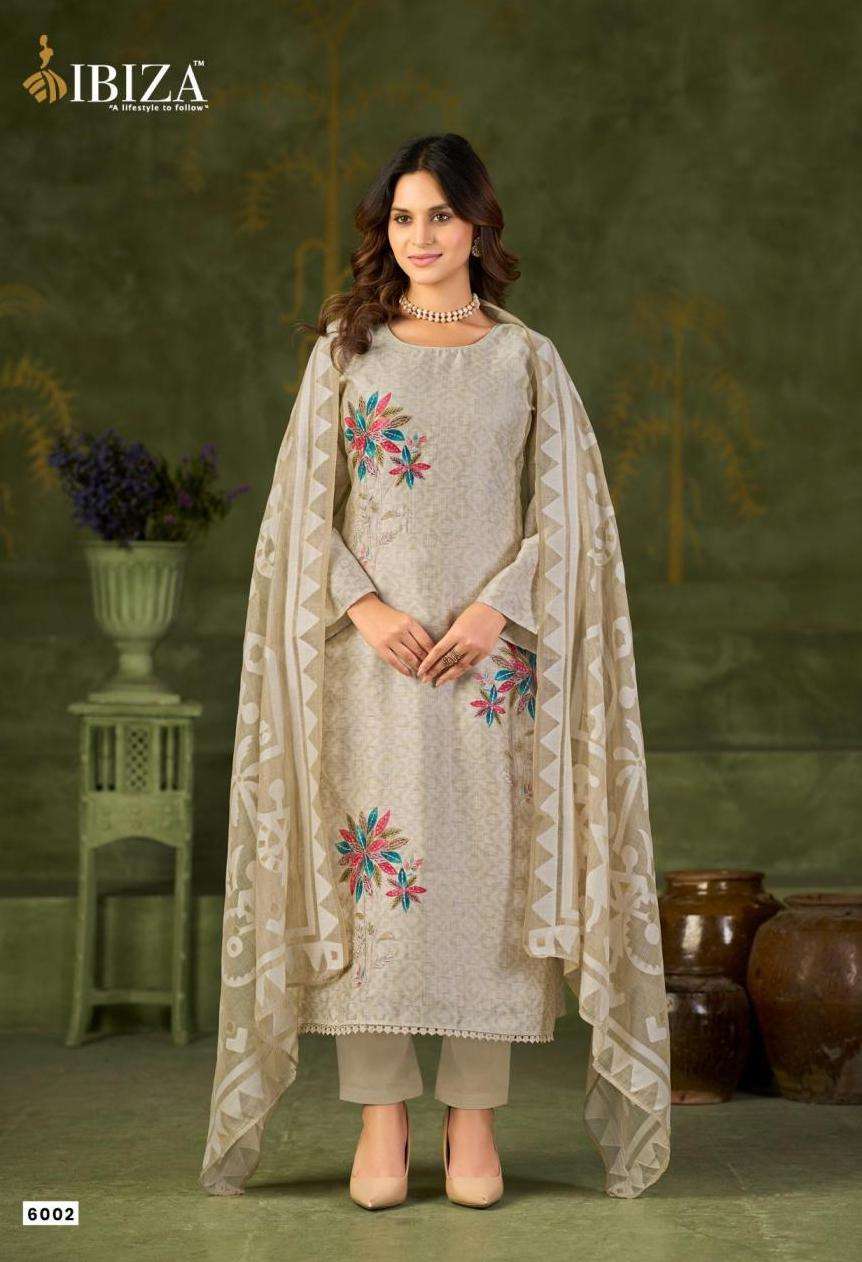 ONERA SERIES 6001 TO 6004 BY IBIZA DESIGNER DIGITAL PRINTED AND HAND WORK ORGANIC COTTON SUITS ARE AVAILABLE AT WHOLESALE PRICE