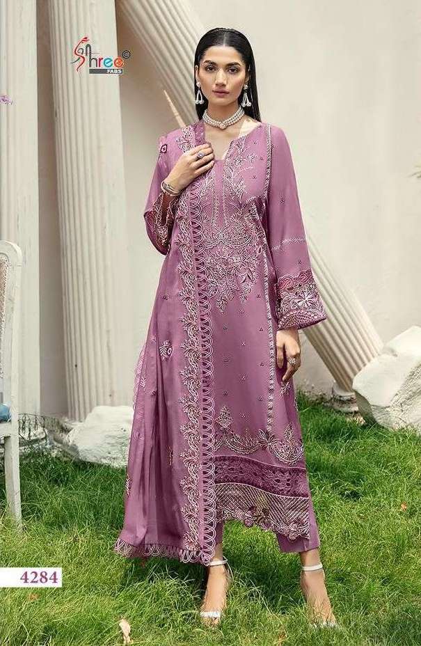 RIWAYAT EMBROIDERED LAWN COLLECTION VOL-2 SERIES 4284 TO 4186 BY SHREE FABS DESIGNER EMBROIDERY WORK COTTON SUITS ARE AVAILABLE AT WHOLESALE PRICE