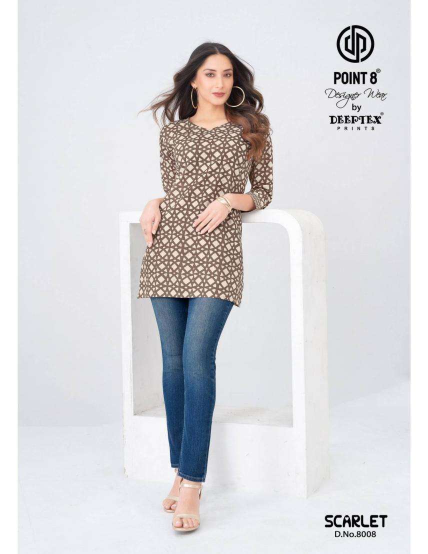 SCARLET VOL-8 SERIES 8001 TO 8010 BY POINT 8 DEEPTEX DESIGNER PRINTED COTTON TOP ARE AVAILABLE AT WHOLESALE PRICE