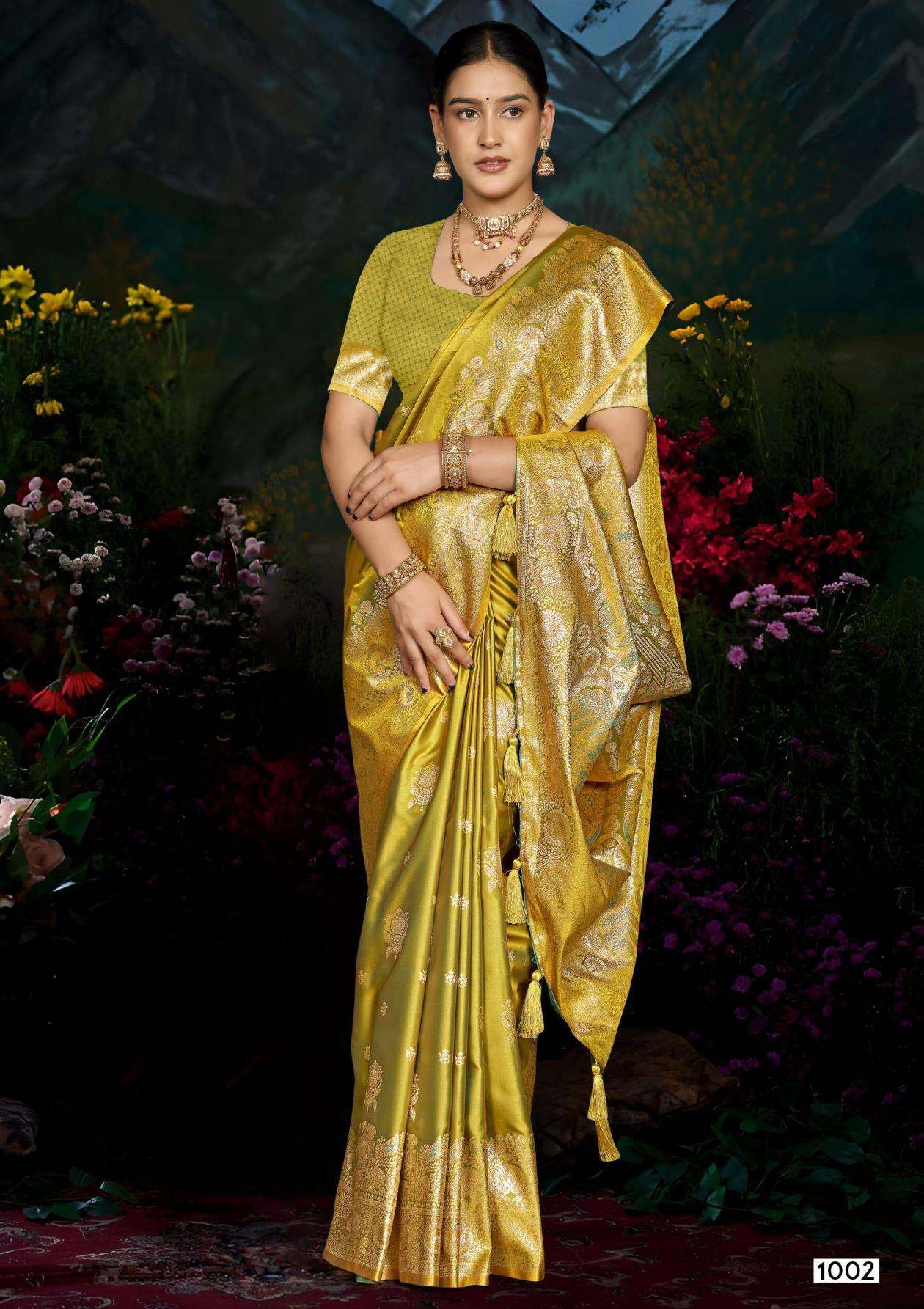 SUNDARAM SATIN SILK VOL-10 SERIES 10001 TO 10004 SAREE BY SAROJ DESIGNER RICH PALLU SATIN SILK SAREES ARE AVAILABLE AT WHOLESALE PRICE