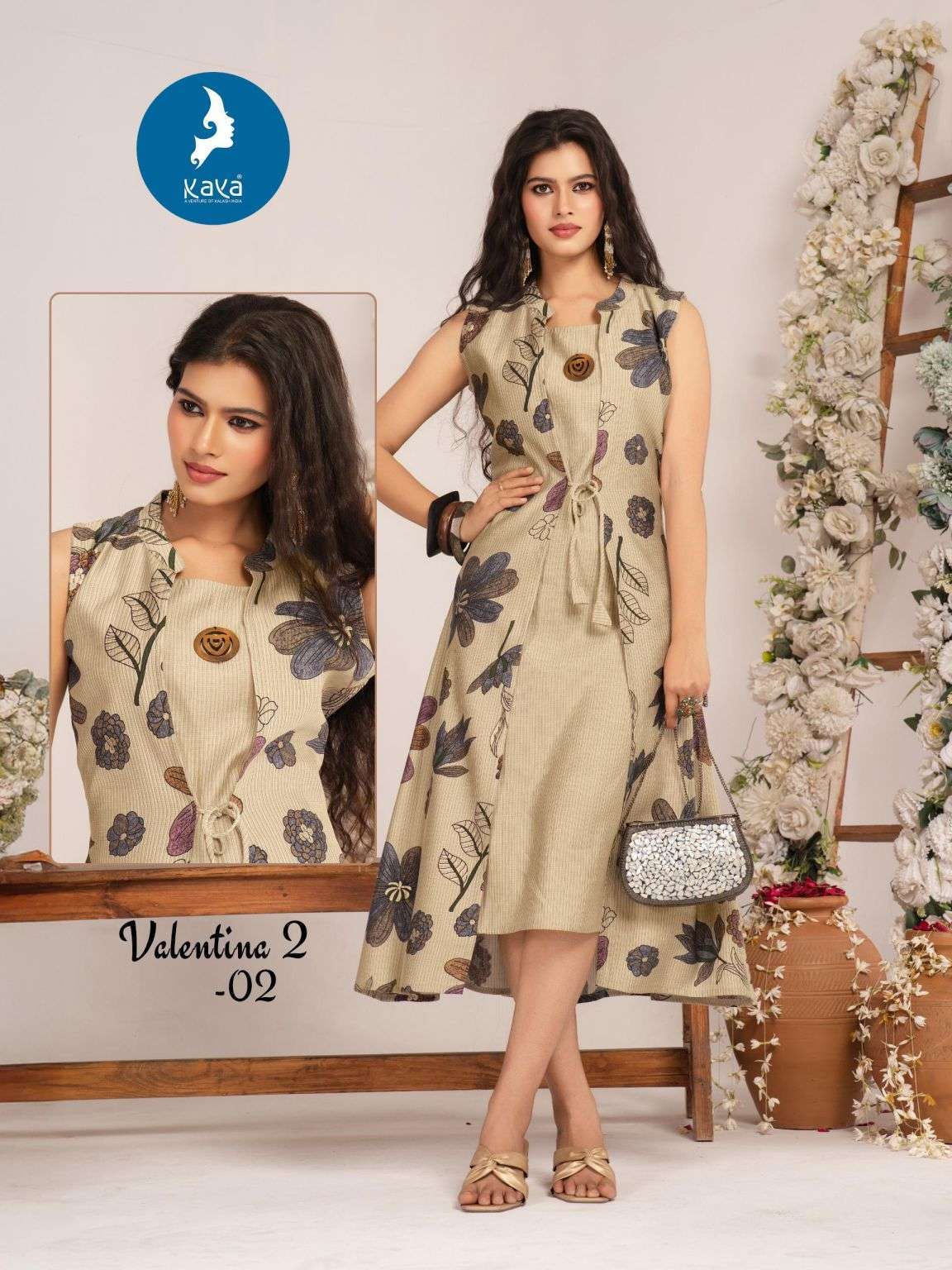 VALENTINA VOL-2 SERIES 01 TO 06 BY KAYA DESIGNER PRINTED BERLIN KURTIS ARE AVAILABLE AT WHOLESALE PRICE