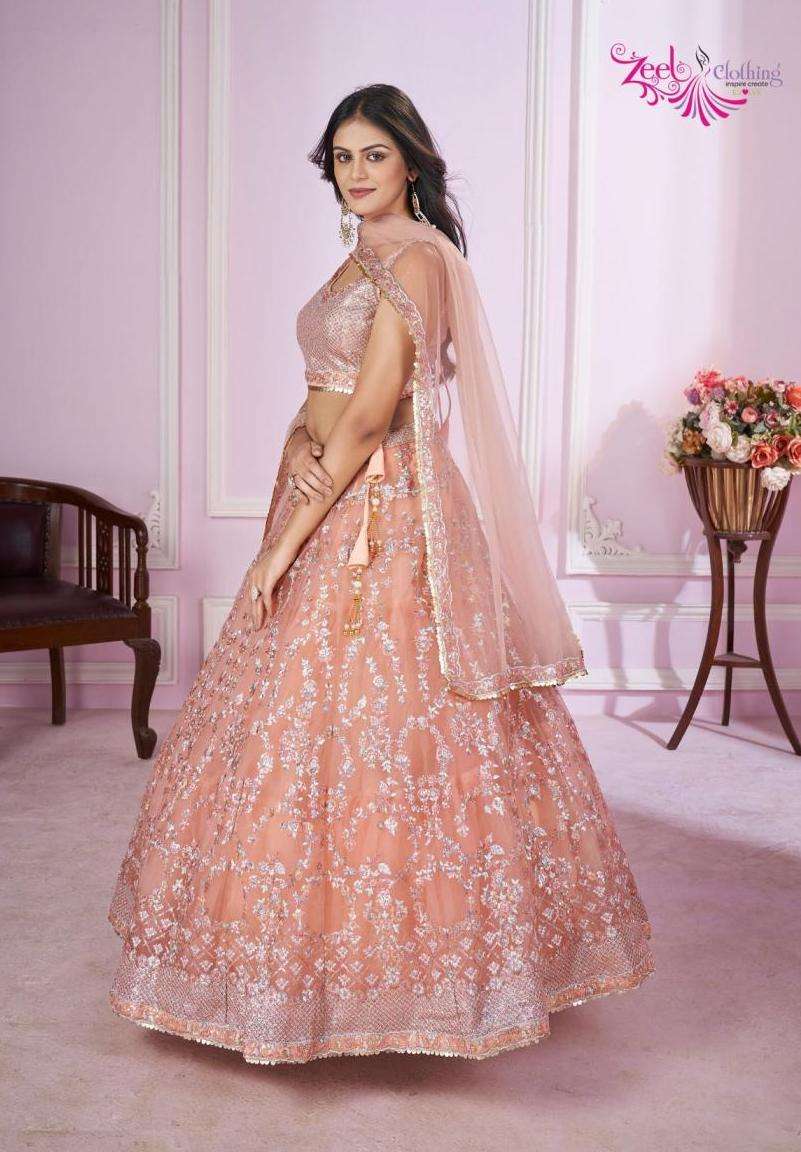 VAMIKA SERIES 5000 BY ZEEL DESIGNER FANCY WORK PARTY WEAR LEHENGA ARE AVAILABLE AT WHOLESALE PRICE