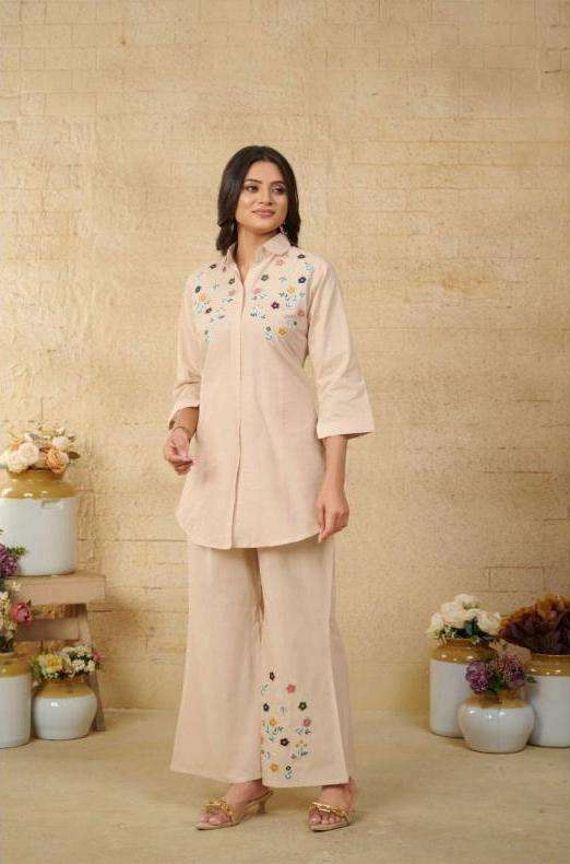 VICTORIA SERIES 101 TO 105 BY VAMIKA DESIGNER WORK CAMBRIC COTTON CO ORD SETS ARE AVAILABLE AT WHOLESALE PRICE