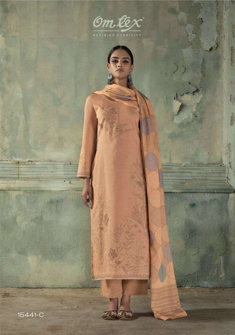 AARZAA SERIES 15441 BY OMTEX DESIGNER DIGITAL PRINTED AND EMBROIDERY WORK LAWN COTTON SUITS ARE AVAILABLE AT WHOLESALE PRICE