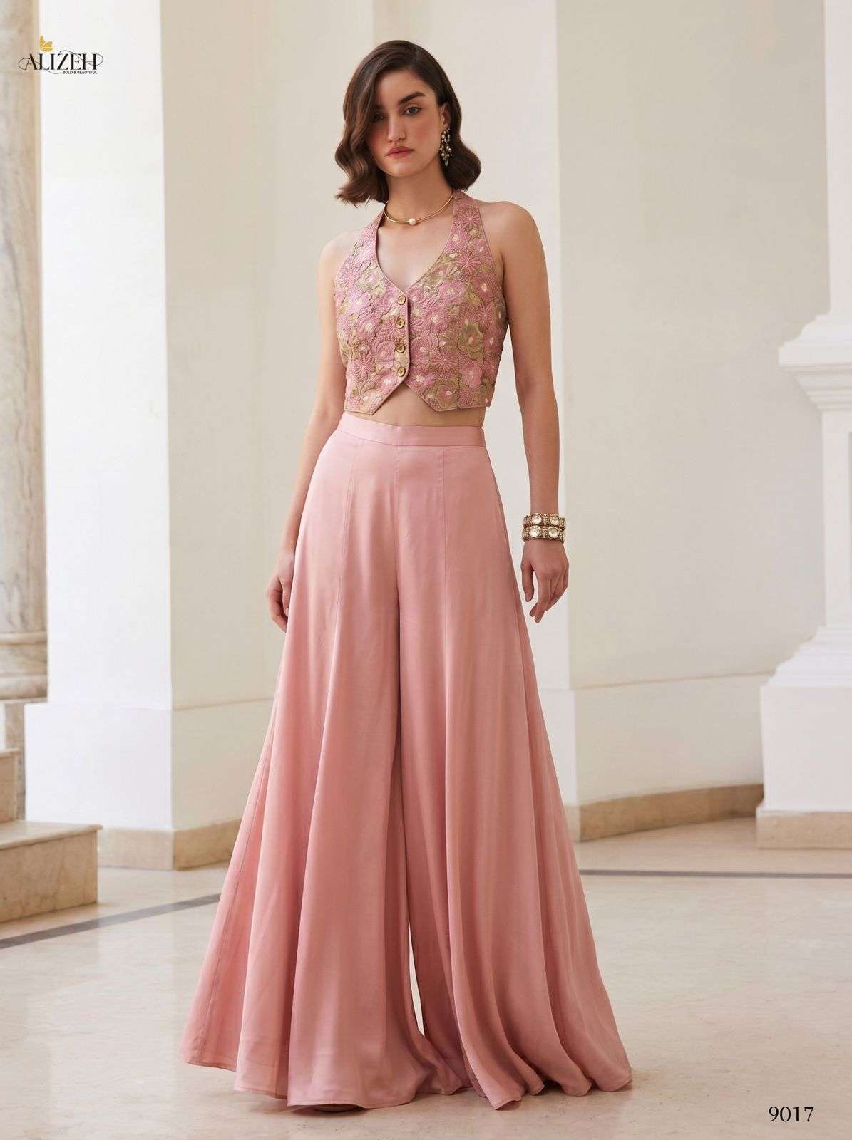 ALIZEH SERIES 9017 TO 9018 DESIGNER READYMADE PARTY WEAR COLLECTIONS ARE AVAILABLE AT WHOLESALE PRICE