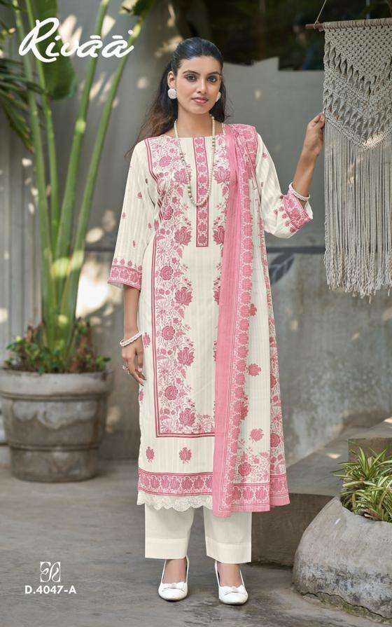 AYENA SERIES 4045 TO 4048 BY RIVAA DESIGNER DIGITAL PRINTED AND BUTTI COTTON SUITS ARE AVAILABLE AT WHOLESALE PRICE