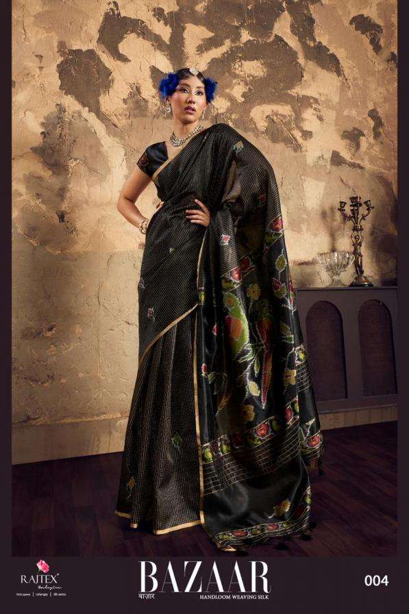 BAZAAR SERIES 001 TO 006 SAREE BY RAJTEX DESIGNER HANDLOOM WEAVING SILK SAREES ARE AVAILABLE AT WHOLESALE PRICE