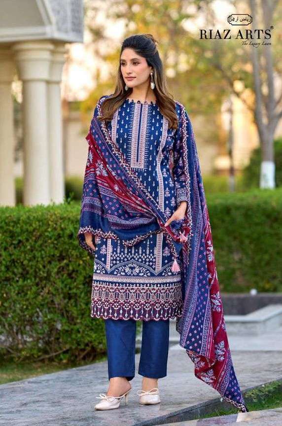 BIN SAEED VOL-15 SERIES 1001 TO 1006 BY RINAZ ARTS DESIGNER PRINTED AND EMBROIDERY WORK CAMBRIC COTTON LAWN SUITS ARE AVAILABLE AT WHOLESALE PRICE