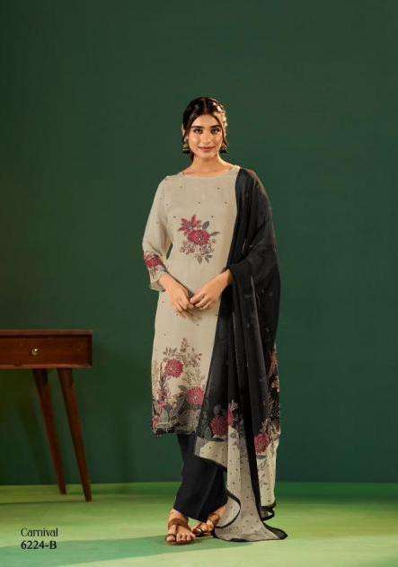 CARNIVAL SERIES 6224 BY SIMAR GLOSSY DESIGNER DIGITAL PRINTED AND HAND WORK LAWN COTTON SUITS ARE AVAILABLE AT WHOLESALE PRICE