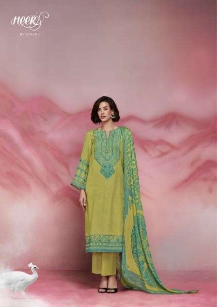CHAND TARE SERIES 0061 TO 0066 BY HEER KIMORA DIGITAL PRINTED AND RESHAM EMBROIDERY WORK MUSLIN SUITS ARE AVAILABLE AT WHOLESALE PRICE