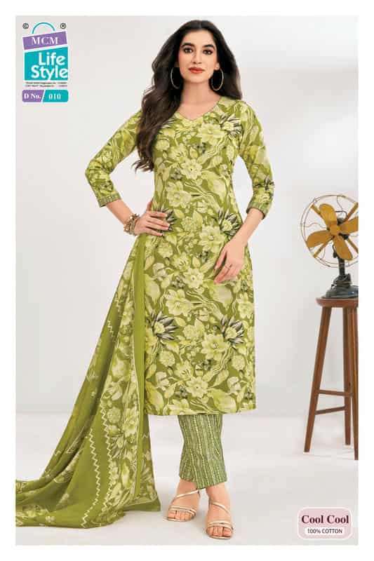 COOL COOL SERIES 009 TO 018 BY MCM DESIGNER PRINTED COTTON READYMADE SUITS ARE AVAILABLE AT WHOLESALE PRICE