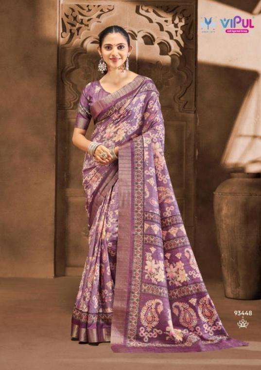 DEVSENA VOL-4 SERIES 93447 TO 93458 SAREE BY VIPUL DESIGNER WEIGHTLESS SAREES ARE AVAILABLE AT WHOLESALE PRICE