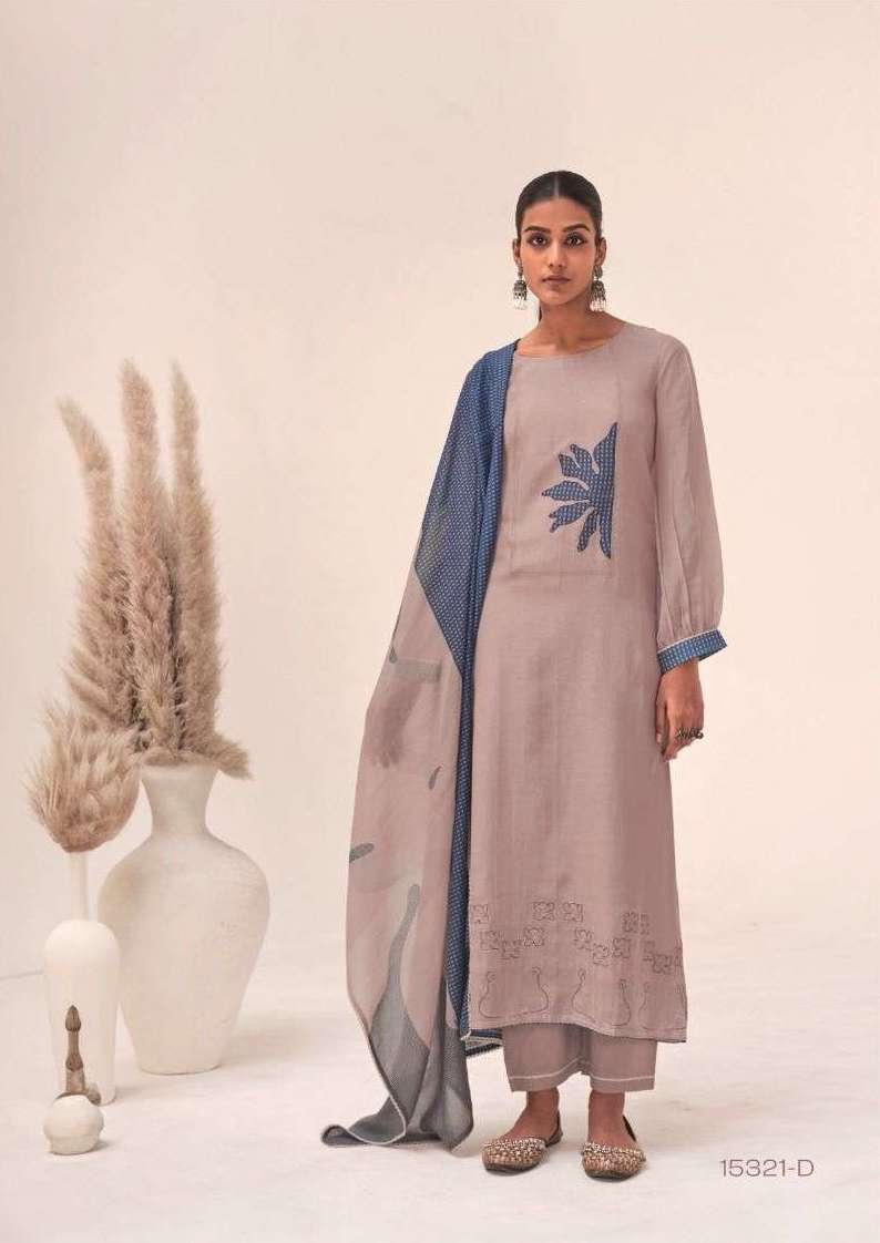 ELAYA SERIES 15321 BY OMTEX DESIGNER EMBROIDERY WORK MUL CHANDERI SUITS ARE AVAILABLE AT WHOLESALE PRICE