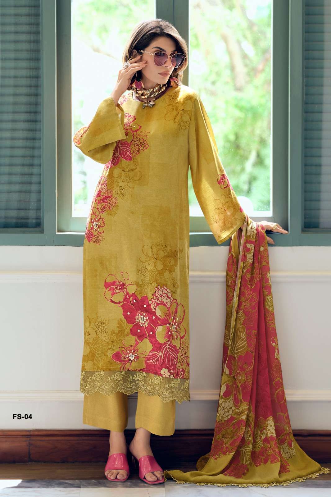 FABALOAS SERIES 01 TO 04 BY VARSHA DESIGNER DIGITAL PRINTED WITH EMBROIDERY AND HAND WORK VISCOSE MUSLIN SUITS ARE AVAILABLE AT WHOLESALE PRICE