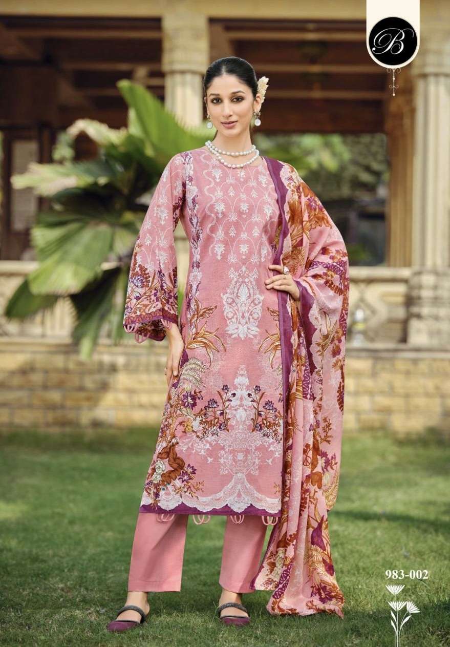 FARZANA SERIES 983 BY BELLIZA DESIGNER DIGITAL PRINTED READYMADE COTTON SUITS ARE AVAILABLE AT WHOLESALE PRICE