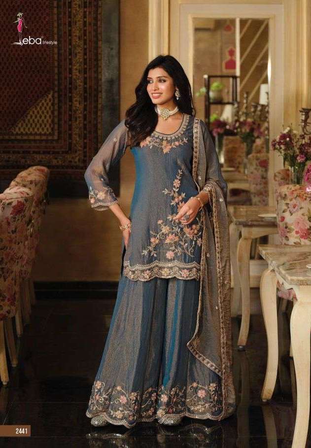 GULBANO SERIES 2441 TO 2442 BY EBA DESIGNER BEADS WORK READYMADE SUITS ARE AVAILABLE AT WHOLESALE PRICE