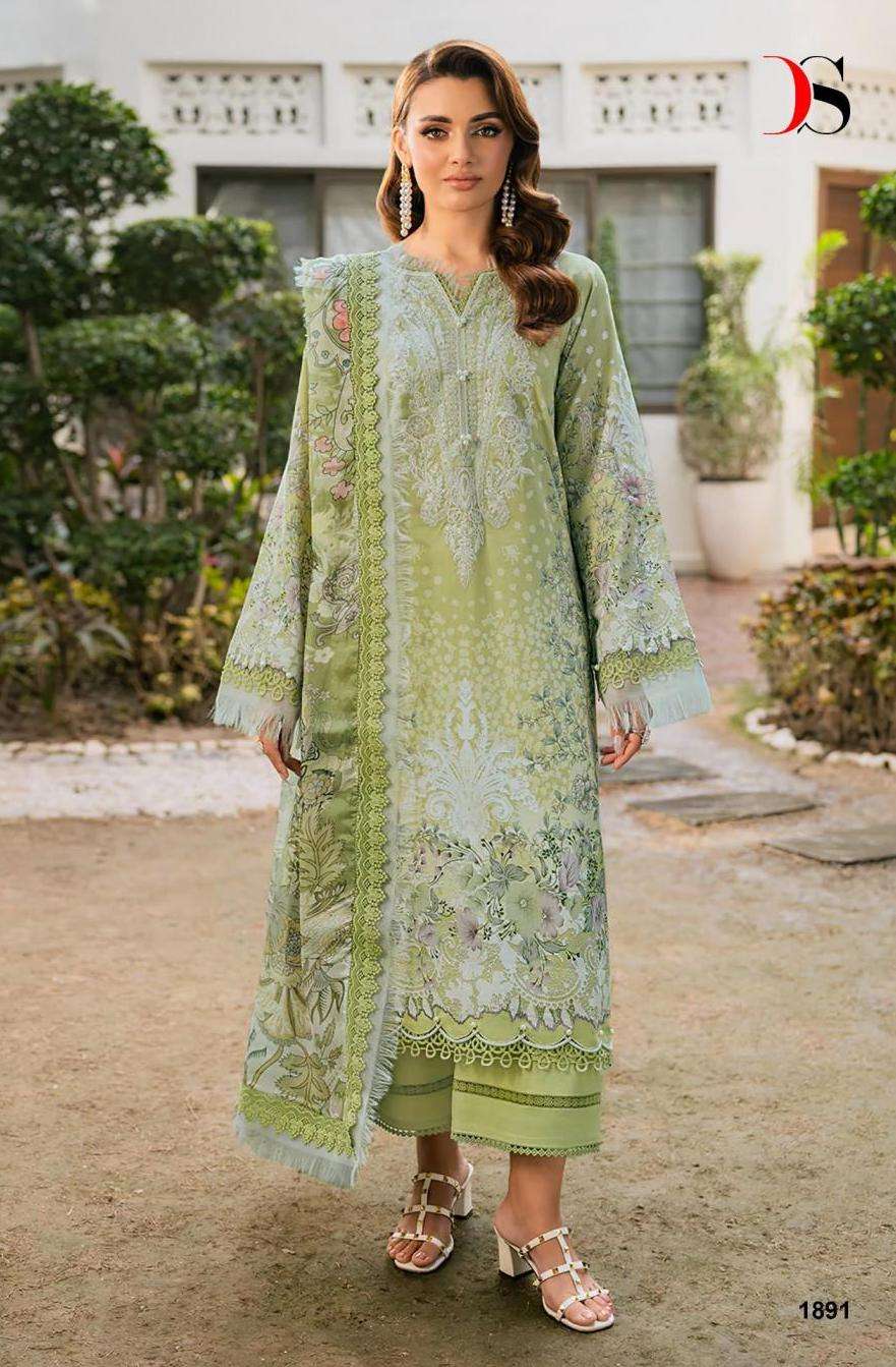 JADE ELARA SERIES 1891 TO 1896 BY DEEPSY DESIGNER PATCH EMBROIDERY WORK COTTON SUITS ARE AVAILABLE AT WHOLESALE PRICE