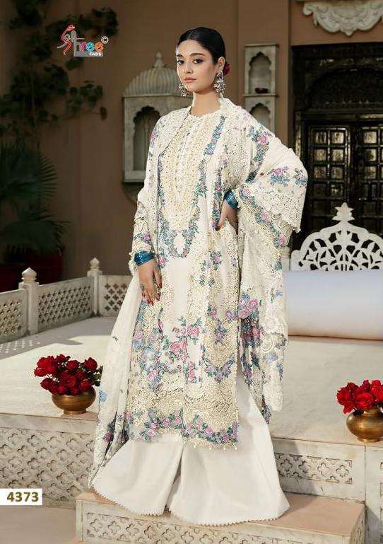 KAHF PREMIUM LUXURY LAWN COLLECTION VOL-3 SERIES 4371 TO 4376 BY SHREE FABS DESIGNER EMBROIDERY WORK COTTON SUITS ARE AVAILABLE AT WHOLESALE PRICE
