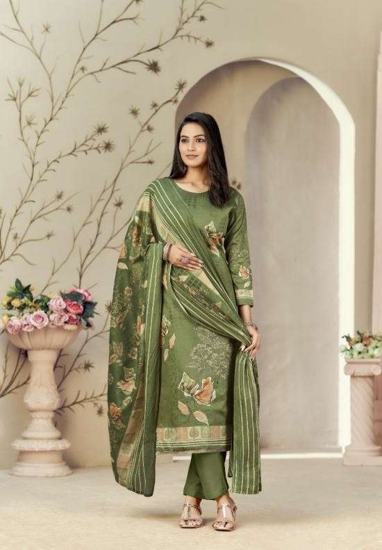 KAYKA SERIES 1220 BY RADHIKA AZARA DESIGNER DIGITAL PRINTED AND HAND WORK ZAM COTTON SUITS ARE AVAILABLE AT WHOLESALE PRICE