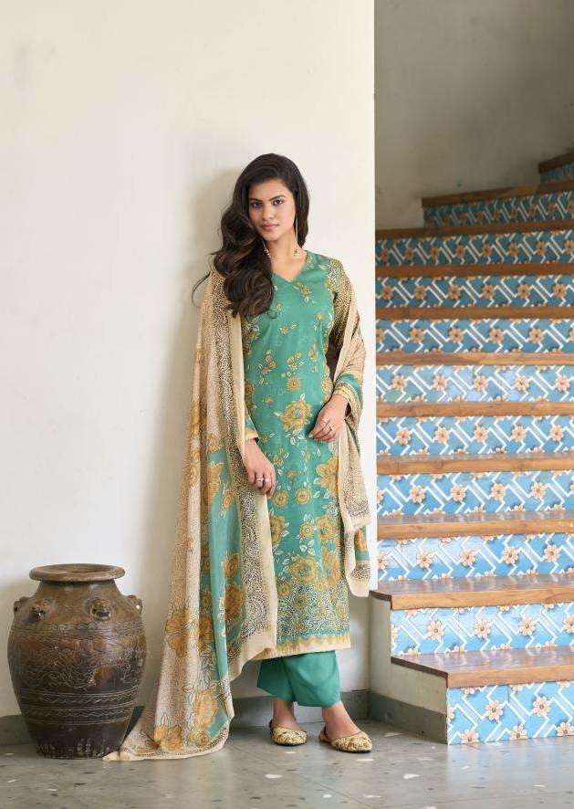 MANVI SERIES 4676 BY SIMAR GLOSSY DESIGNER DIGITAL PRINTED AND HAND WORK MUL SUITS ARE AVAILABLE AT WHOLESALE PRICE 