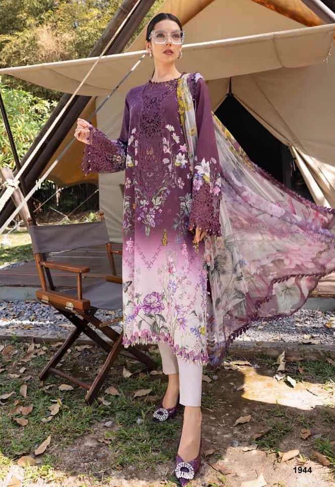 MARIA B M PRINT VOL-6 SERIES 1941 TO 1948 BY DEEPSY DESIGNER PRINTED AND EMBROIDERY WORK COTTON SUITS ARE AVAILABLE AT WHOLESALE PRICE